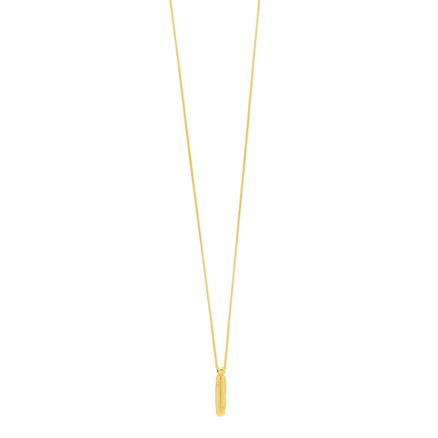 14K Yellow Gold Helium Initial I Pendant